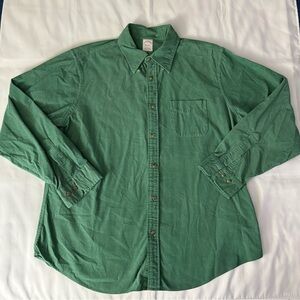 Brooks Brothers Green Corduroy Long Sleeve Button Down Shirt